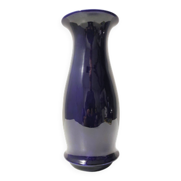 Blue Lacquered Ceramic Vase by Lavenia Ascribable to Guido Andlovitz, Italy