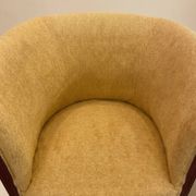 Art Deco gondola armchair in mahogany and marquetry – 1930s