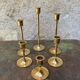 Set of 6 vintage brass candle holders