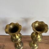 Pair of brass vases