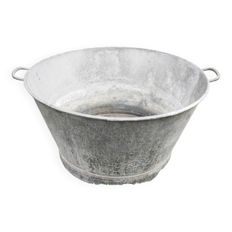 Bassine ancienne ronde en zinc