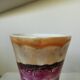 Vintage Handmade Ceramic Vase: 1970s Abstract Burgundy & Silver Glaze