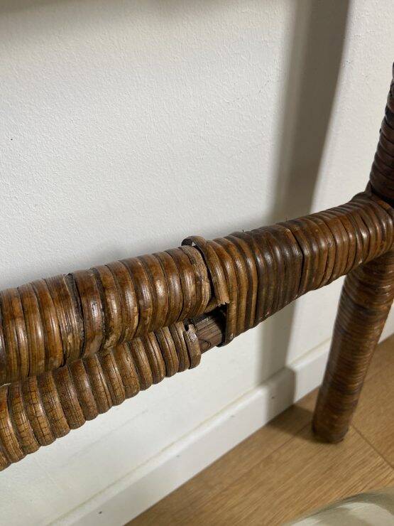 Vintage peacock rattan headboard (150cm)