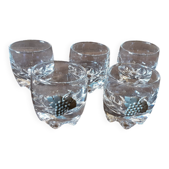 Set of 5 digestif glasses
