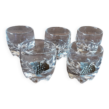 Set of 5 digestif glasses