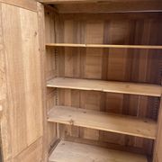 Art Deco wardrobe in raw oak wood