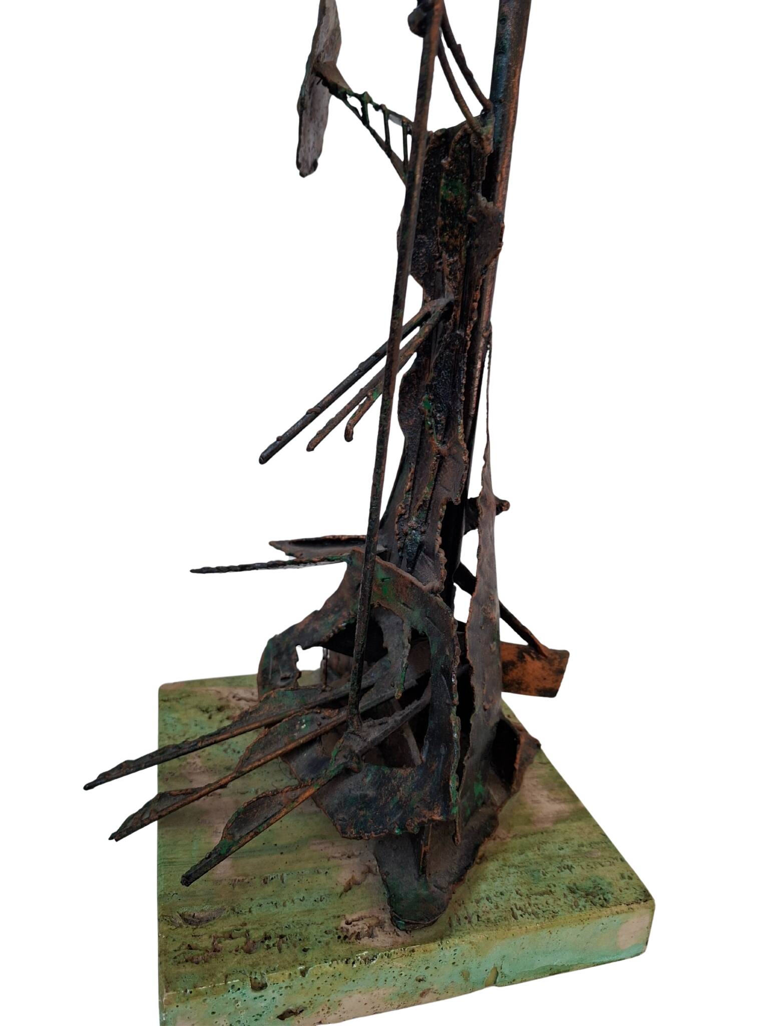 Scultura Brutalista "Don Chisciotte" in Rame – Un’Icona di Design Mid-Centu