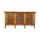 Sideboard in rattan and glass 1970