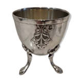 Beautiful 950 silver tripod egg cup in the Art Nouveau style by Minerva Queille