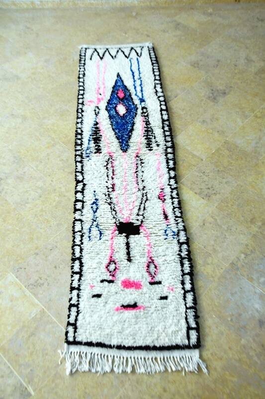 Azilal Moroccan Berber hallway rug 290 x 70 cm New