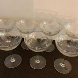 7 cut crystal champagne glasses