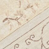 7x10 Cream Beige Oversize Vintage Rug, 209x311Cm