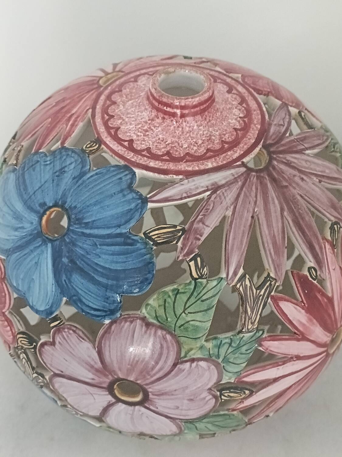 Openwork ball vase, Paul Lecomte