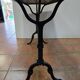 Ancienne table bistrot dessus chêne pied fonte , 118cms de L