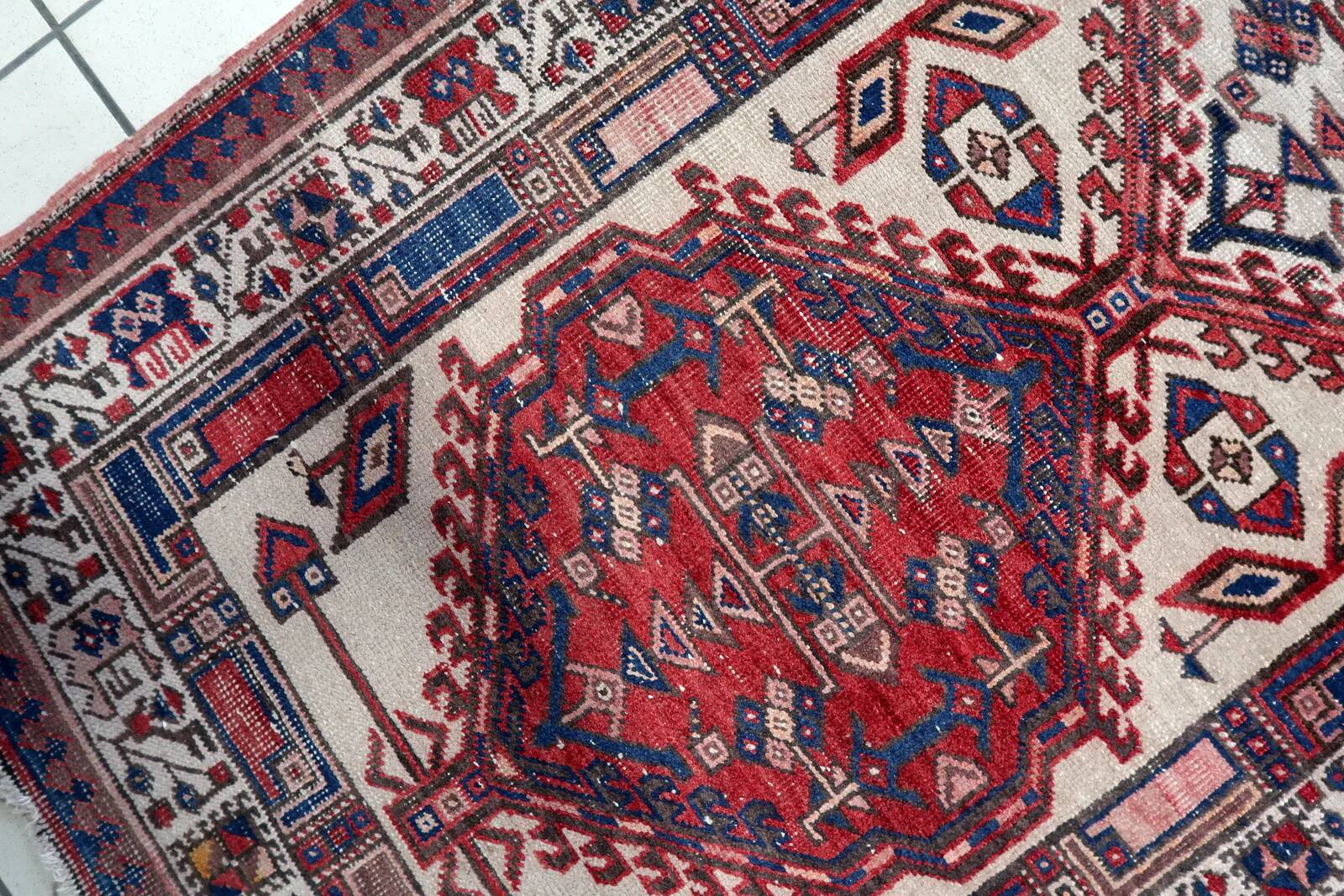 Handmade antique Persian Serab runner 102cm x 323cm 1920s - 1С1165