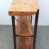 1940s workbench redone in metal and oak board