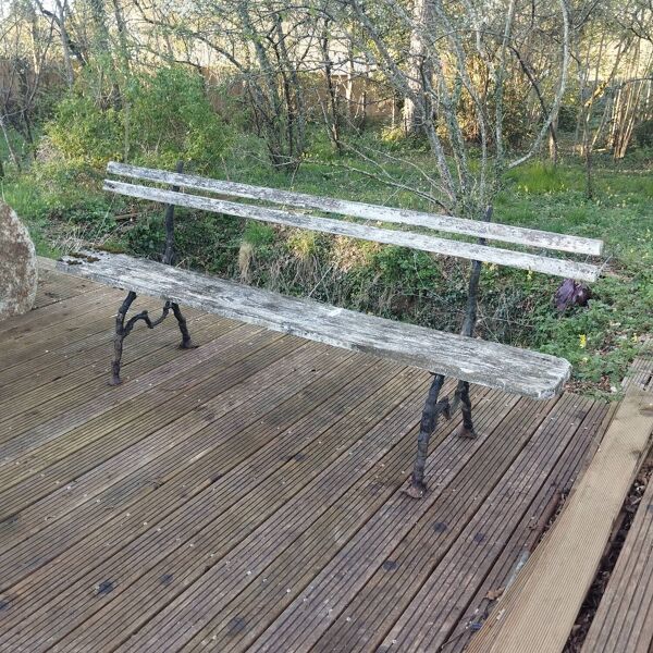 Banc de jardin fonte bois