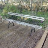 Cast iron and wood garden bench