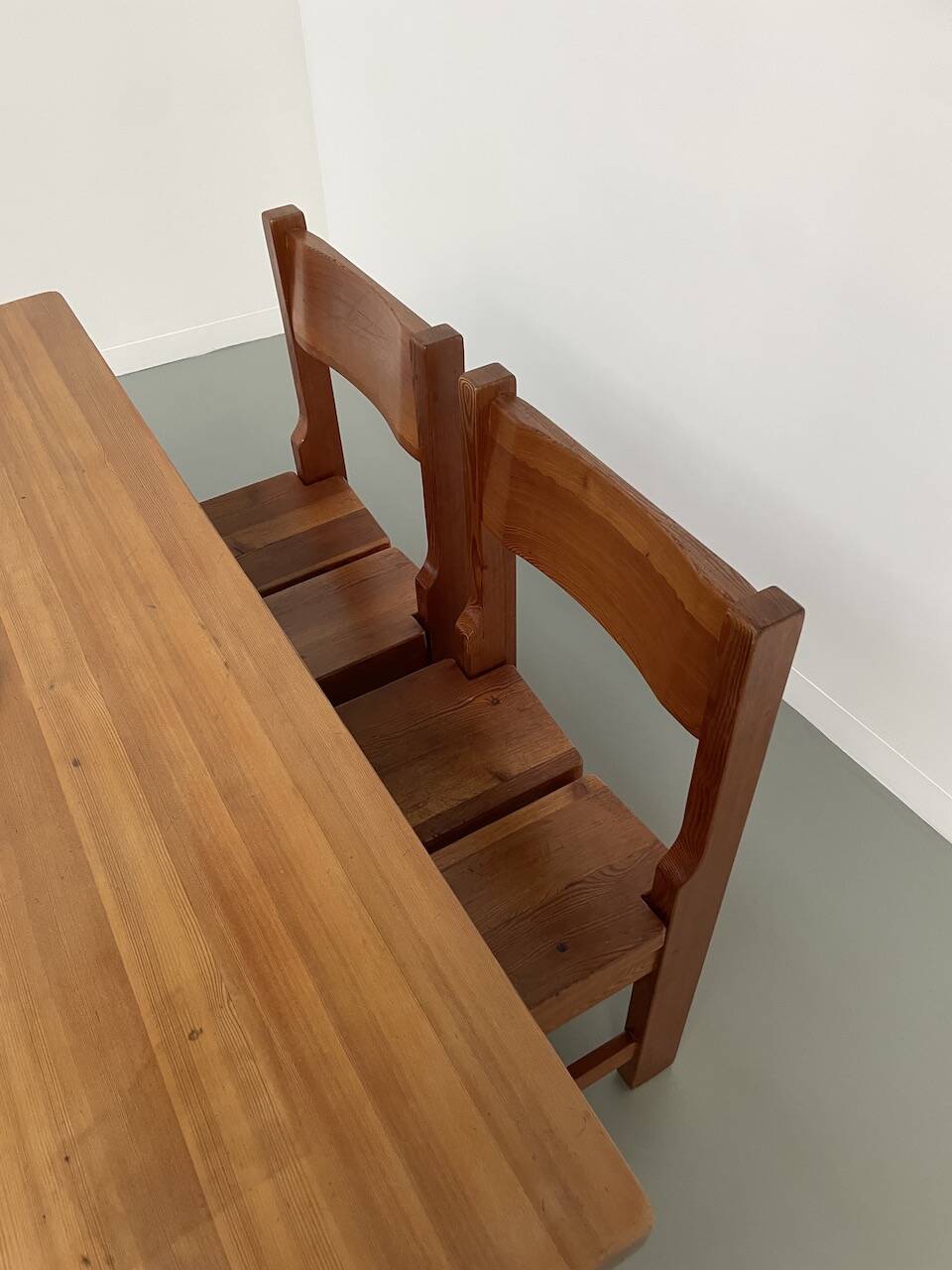 Set of table and 4 chairs, 60s mountain furniture