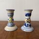 Pair of ceramic candlesticks