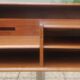 Console, bureau en hêtre et piètement en acier chromé, Italie 1950-1960