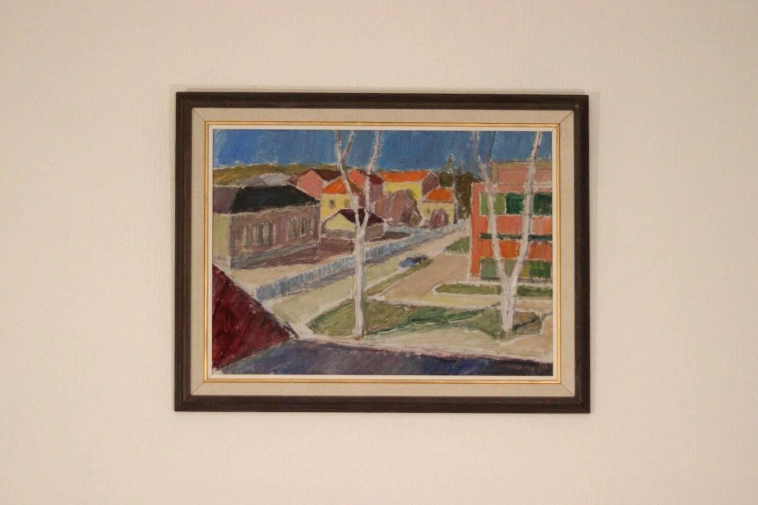 Swedish Oil on Panel – “Street Jämtland” by John Hedman (1913–1994)