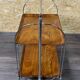Chariot de service table d'appoint dinette space age brown design 60s 70s