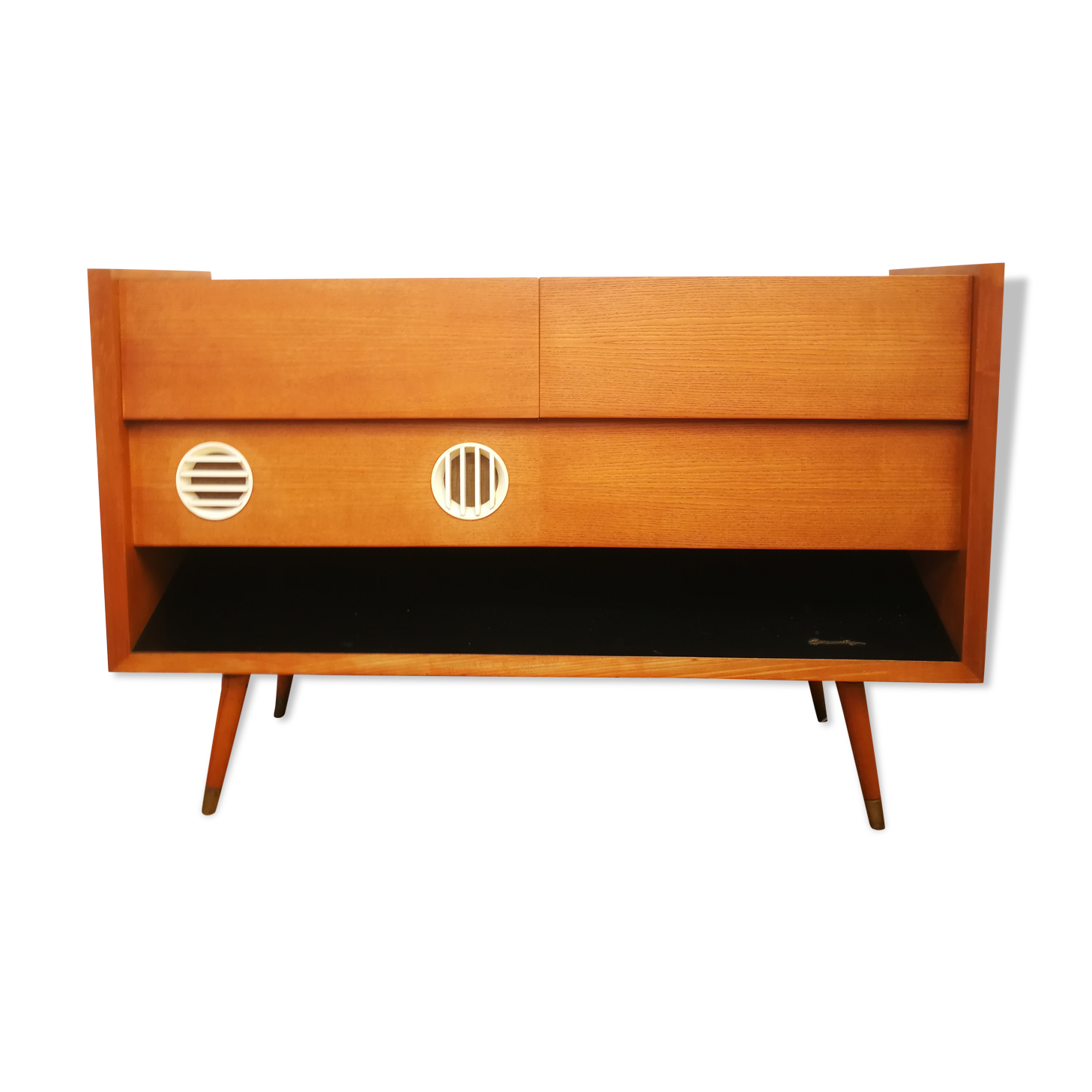 Enfilade hi-fi grundig 1960 pieds compas