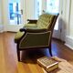 Canapé vintage vert mousse / chesterfield / canapé
