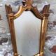 Miroir style art déco en bois sculpté avec dorure, 1950