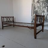 Bed, daybed, style reconstruction, in oak, 1950s.