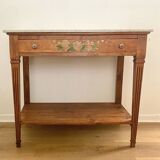 Wooden and marble console table