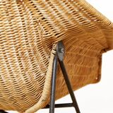 Mid-Century Rattan Lounge Chair