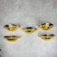 5 half moon brass wall lights Hollywood Regency style by Egoluce