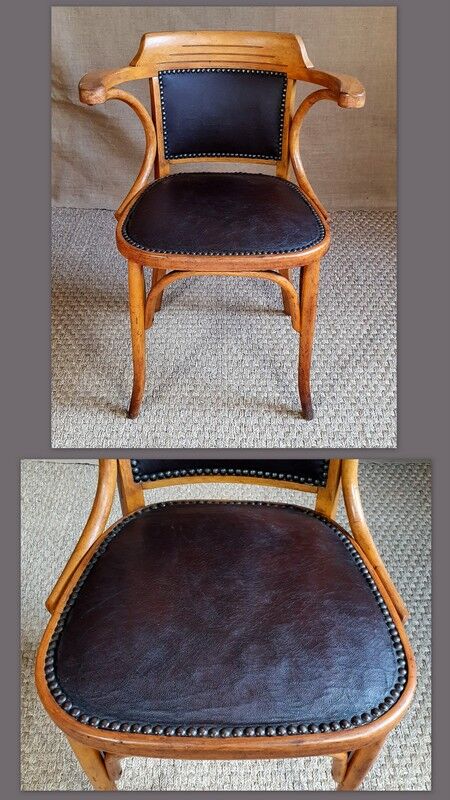 Baumann office chair, Pegamoïd upholstery