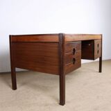 Large Danish Rosewood Executive Desk by Christian Linneberg 1960