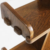 Vintage brutalist pyramid shelving unit bookcase