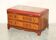 Crocodile leather and hardwood luggage rack in Mid-Century Modern style