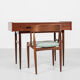 Midcentury danish compact desk with 2 drawers in teak 1960s