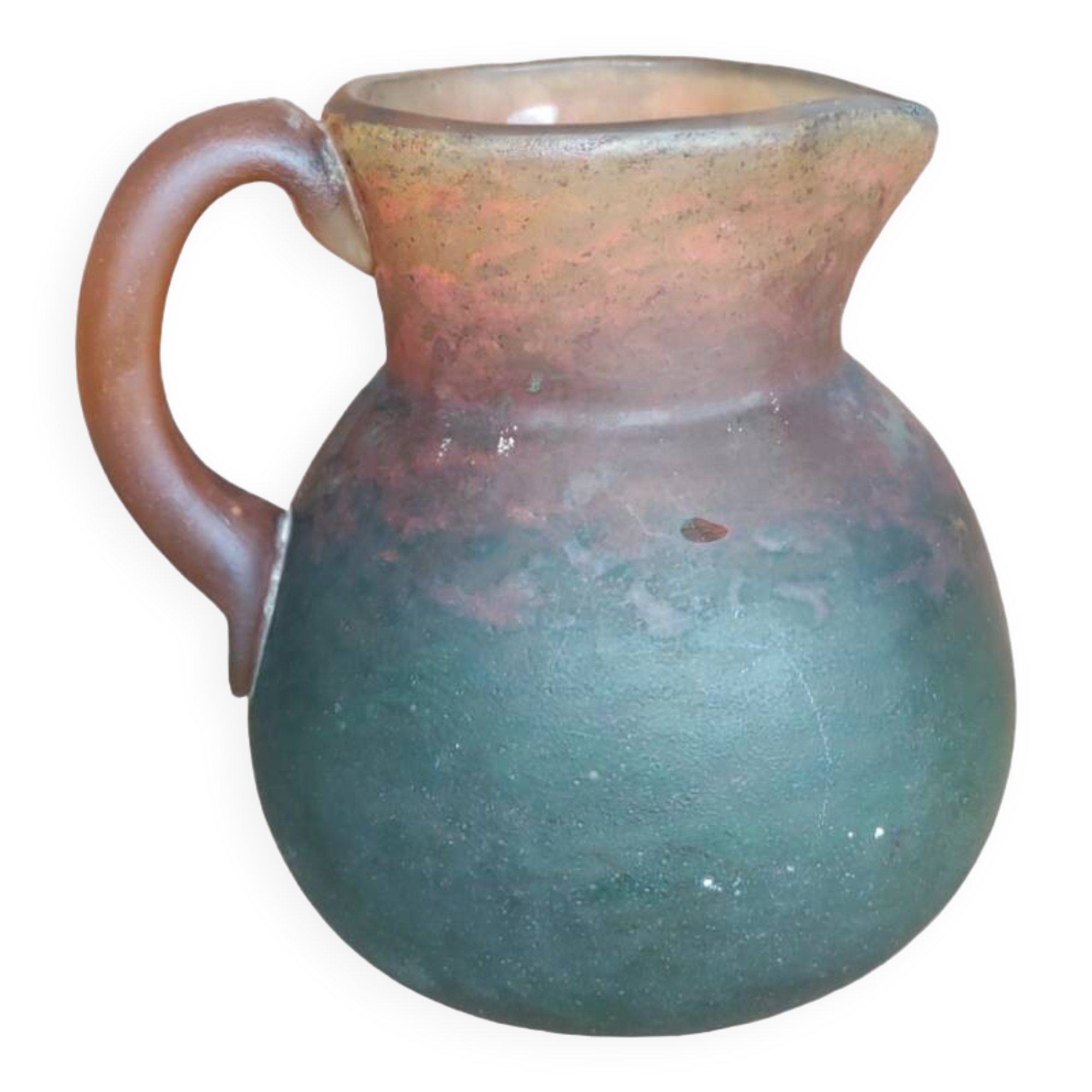 Old two-tone glass paste pitcher Georges de Feure