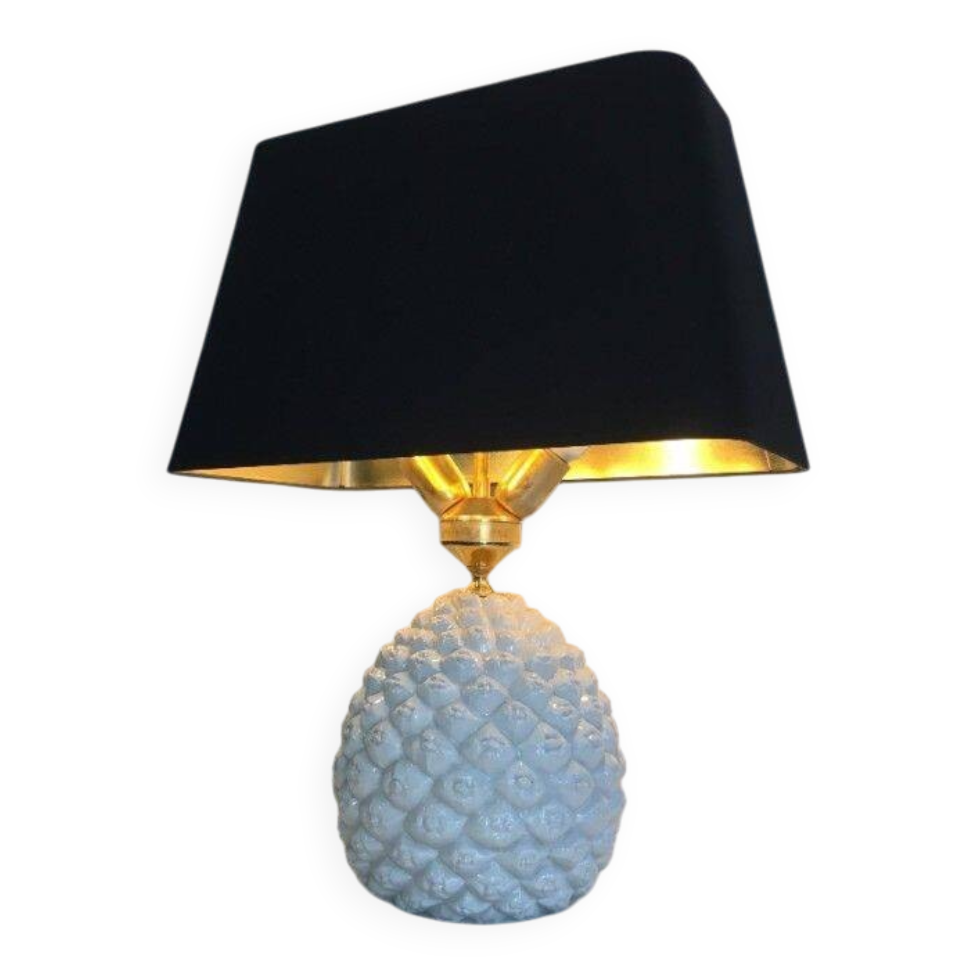 Designer pineapple lamp in porcelain