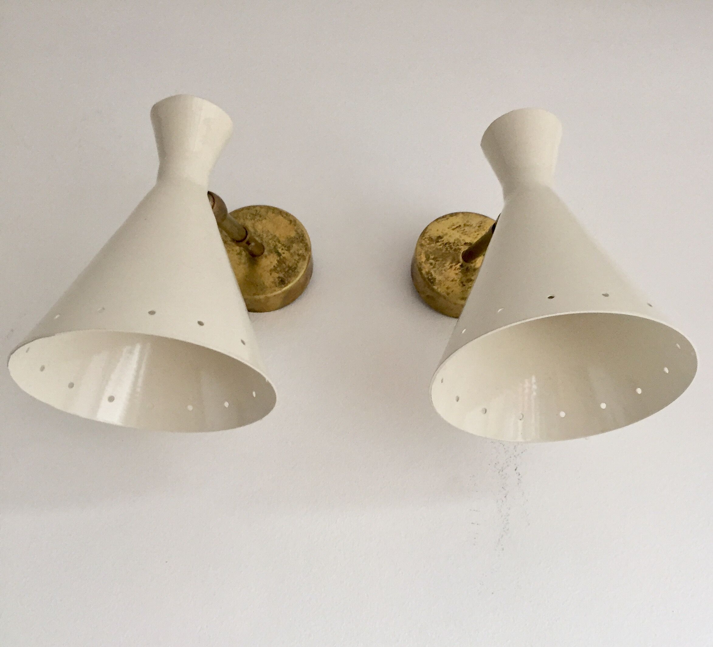 Pair of wall light design years 50