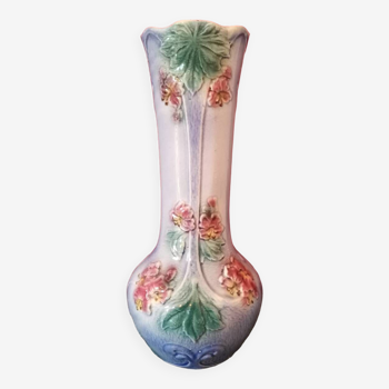 Vase barbotine à fleurs