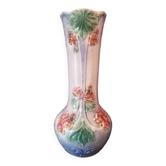 Vase barbotine à fleurs