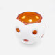 Monumental Vase IVV Italy – Art Glass Opaline & Amber – 4.2kg – 24cm