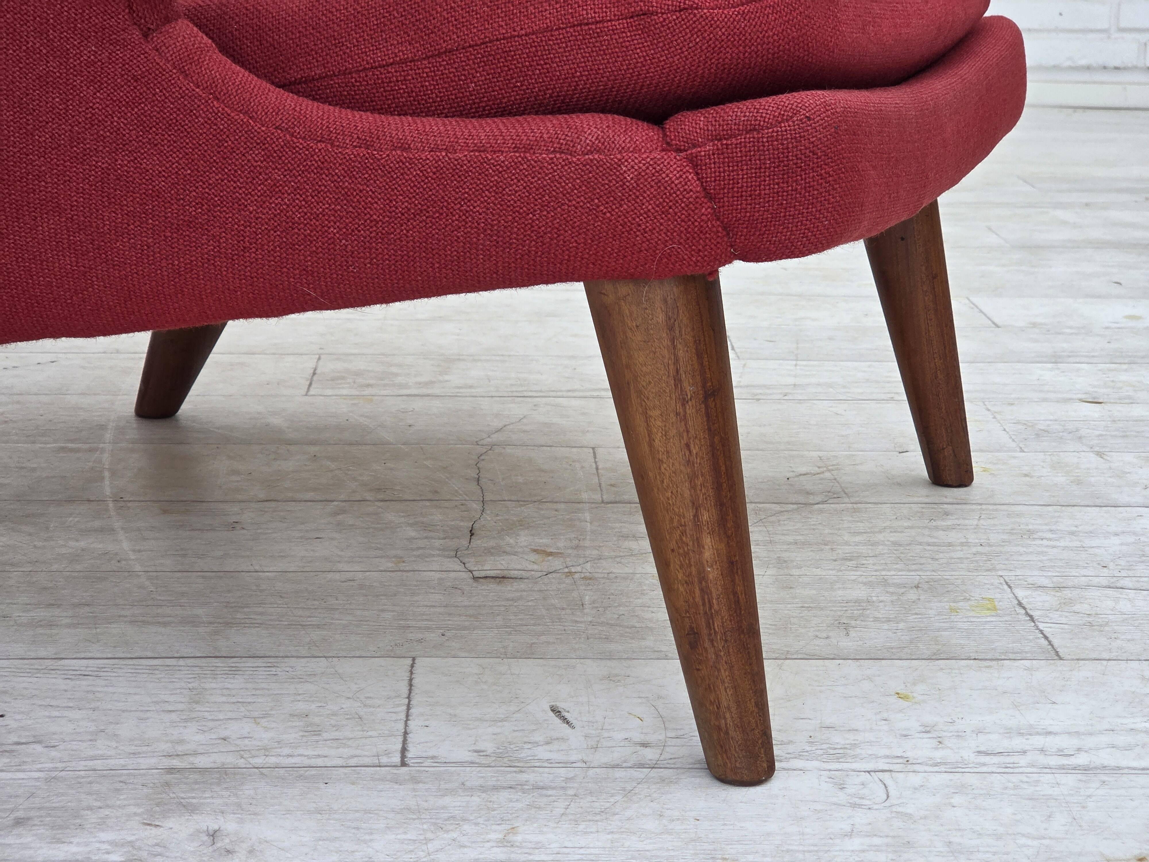 1970s, Danish design by Bent Møller Jepsen, "Teddy" chair, furniture wool.