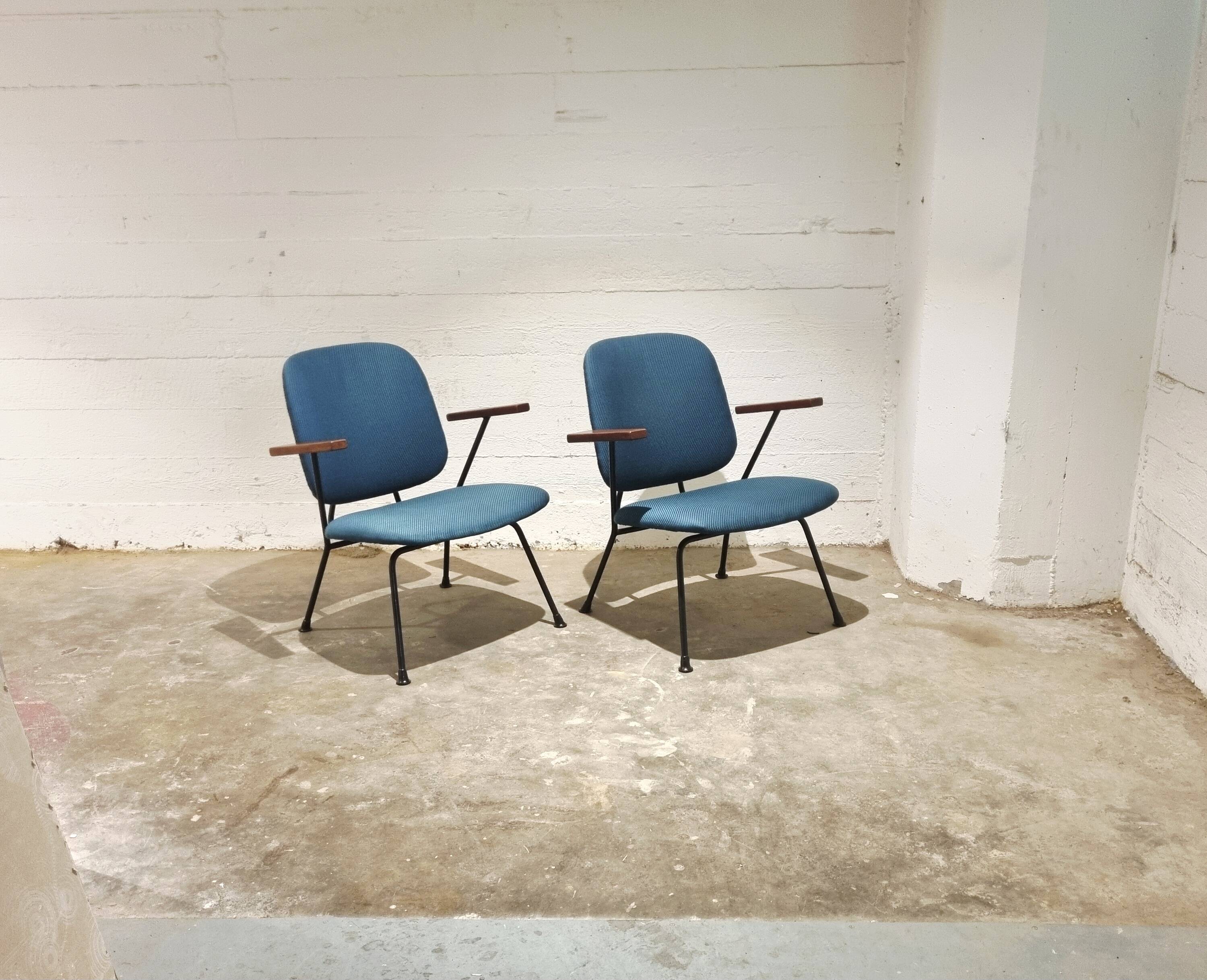 Pair of Armchairs by Gijs van der Sluis for van Der Sluis Steel Furniture
