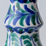 Fajalauza ceramic table lamp with hand-woven shade, Granada, Spain.