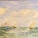 Aquarelle Marine aux voiliers