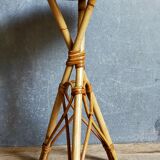 Rattan tripod plant holder harness 50s